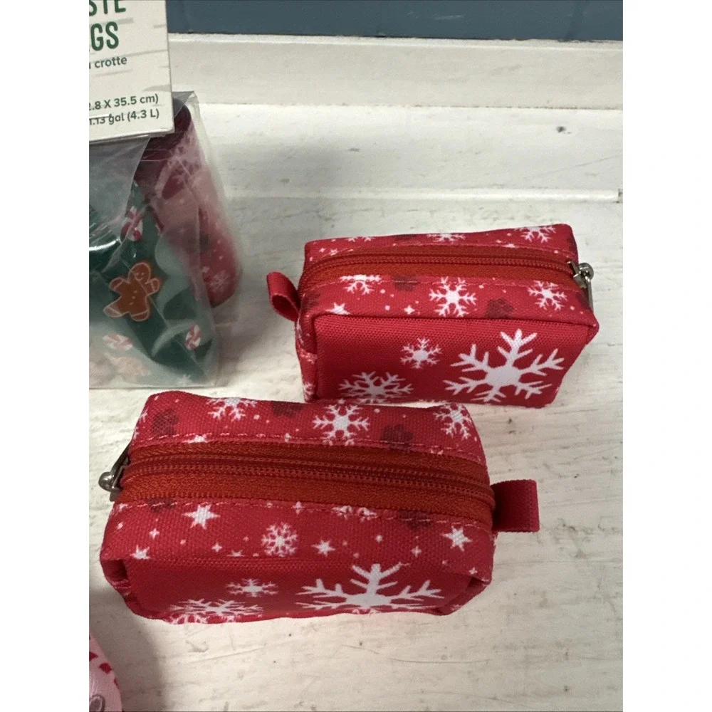 LOT Merry Bright Holiday Dog Collar Waste Bags and Holders‎ Christmas XL 18-28
